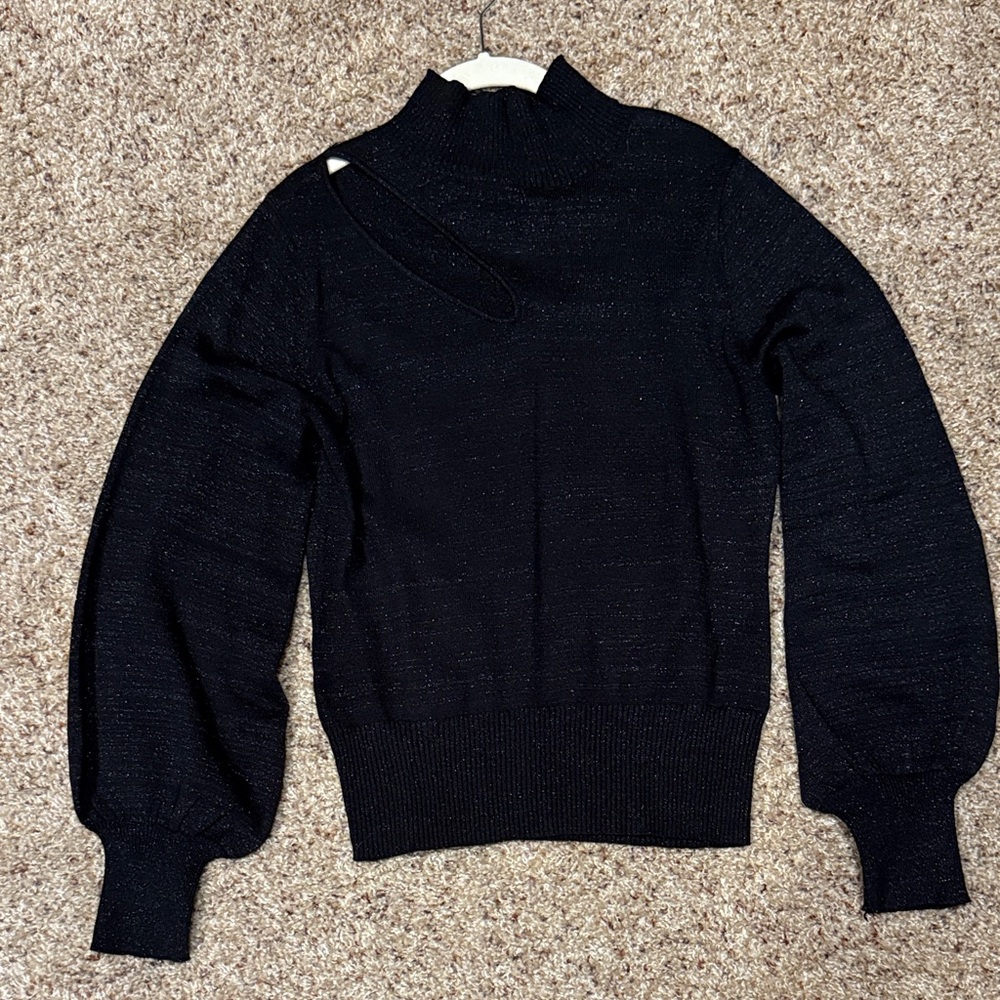 Elan Black Cowl Neck Sweater